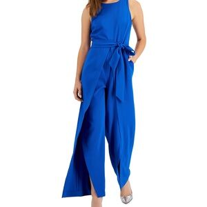 INC International Concepts Scuba Crepe Flyaway-Pant Jumpsuit